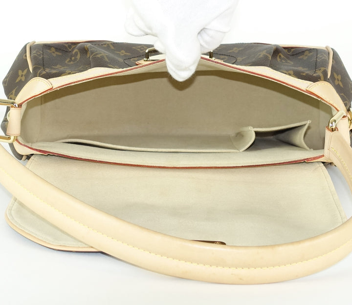 beverly mm monogram canvas shoulder bag
