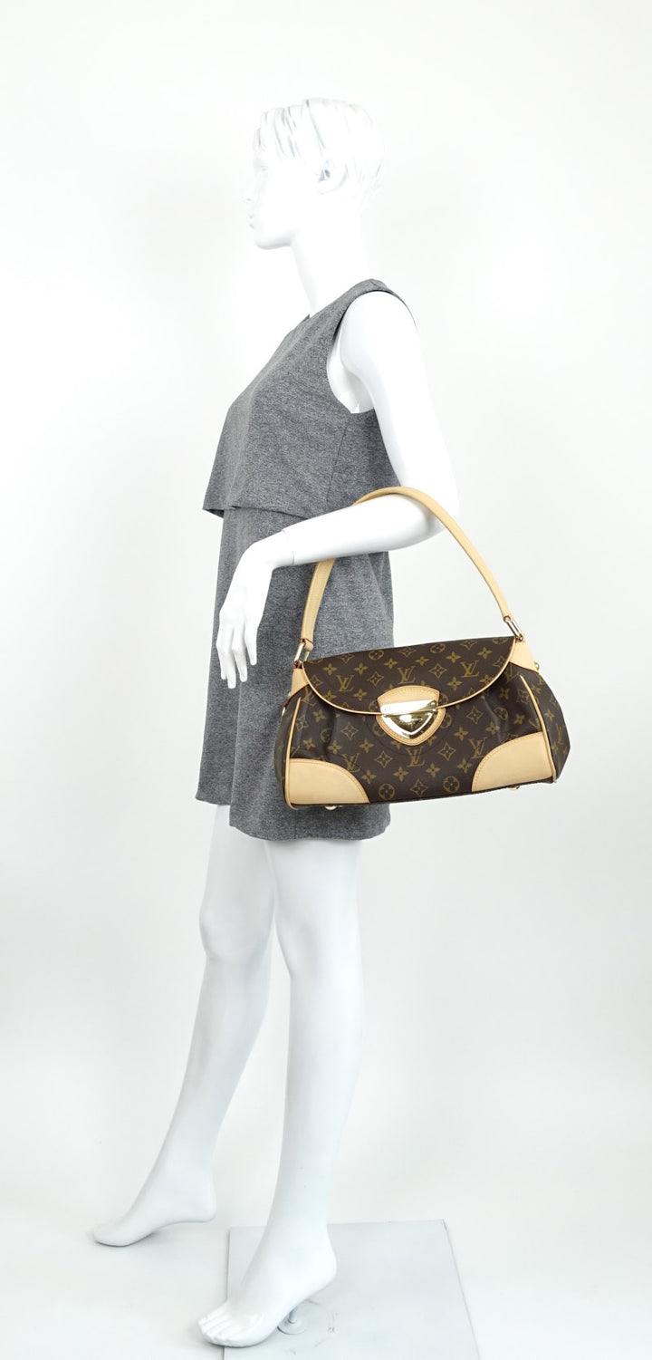 beverly mm monogram canvas shoulder bag