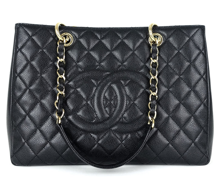 grand shopping tote caviar leather gst shoulder bag