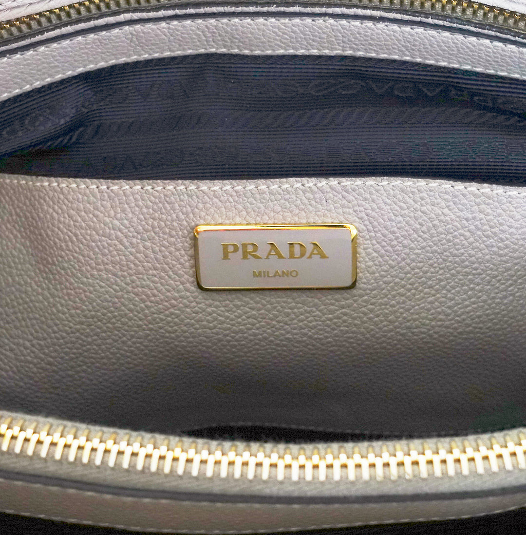 pebbled vitello daino leather tote bag