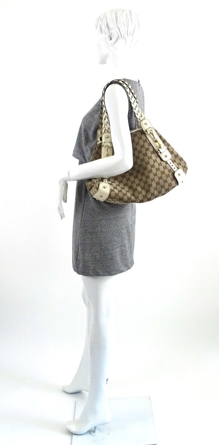 pelham monogram canvas hobo bag