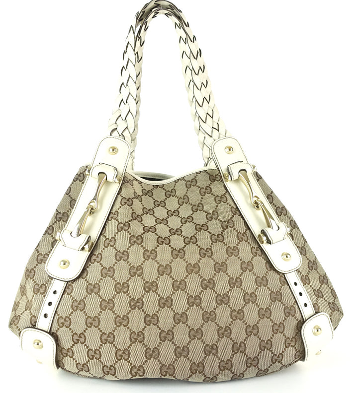 pelham monogram canvas hobo bag