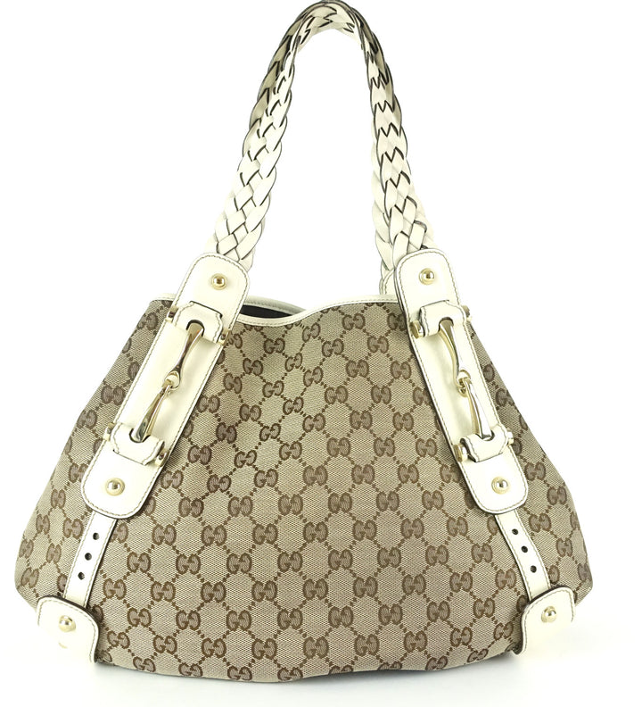 pelham monogram canvas hobo bag