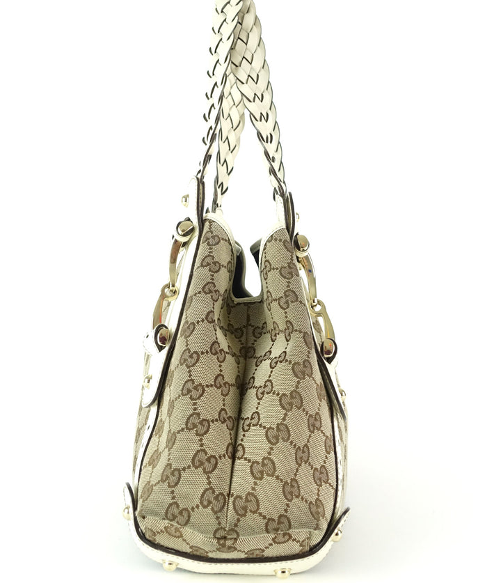 pelham monogram canvas hobo bag