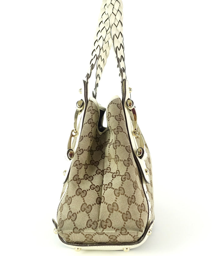 pelham monogram canvas hobo bag