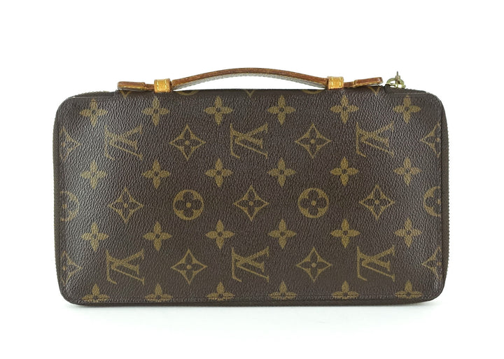 monogram canvas organizer de voyage travel wallet