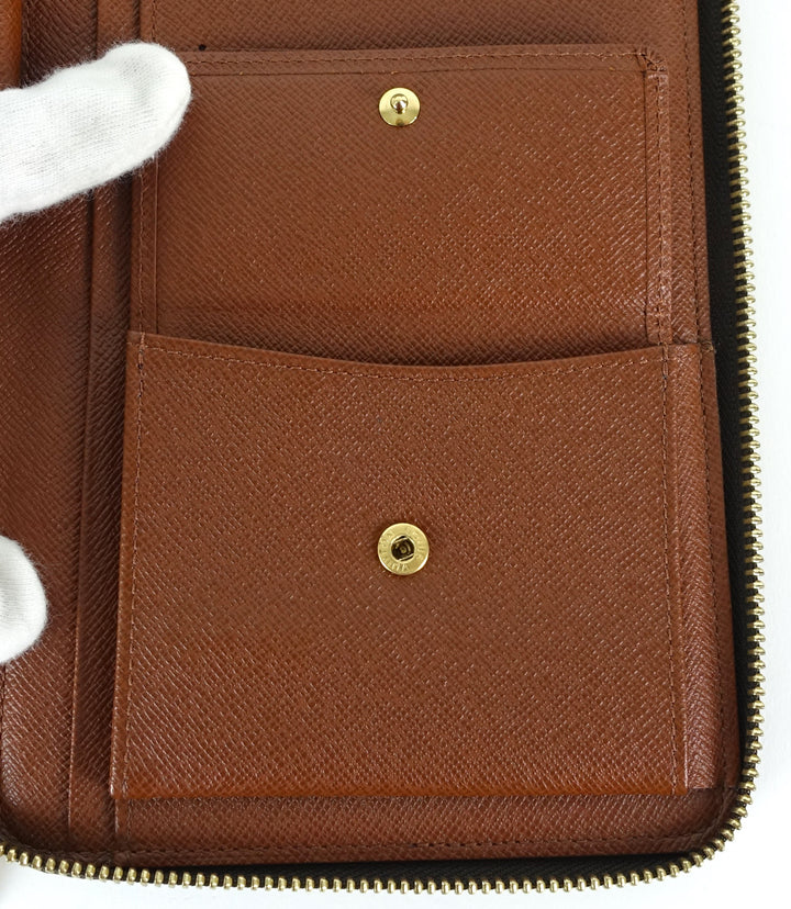 monogram canvas organizer de voyage travel wallet