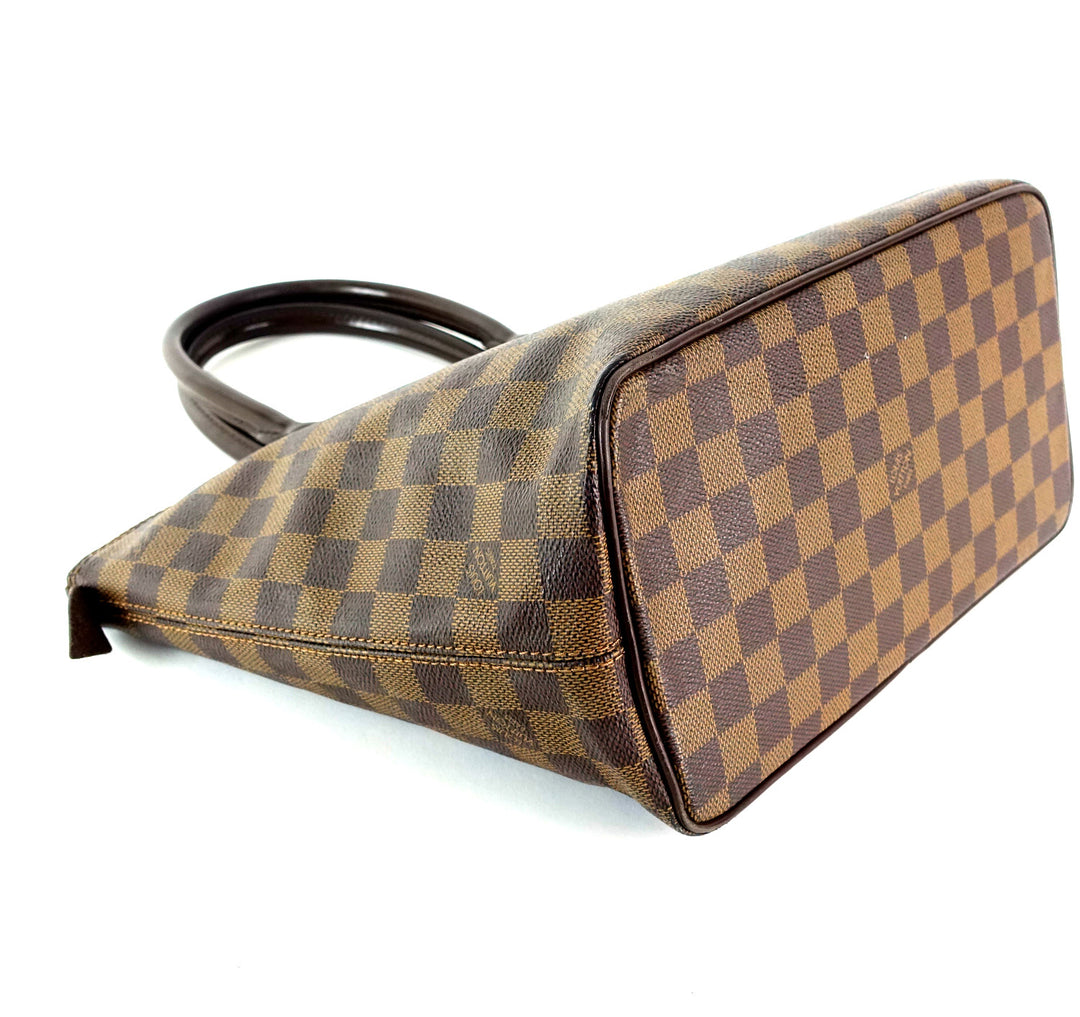 saleya pm damier ebene canvas tote bag
