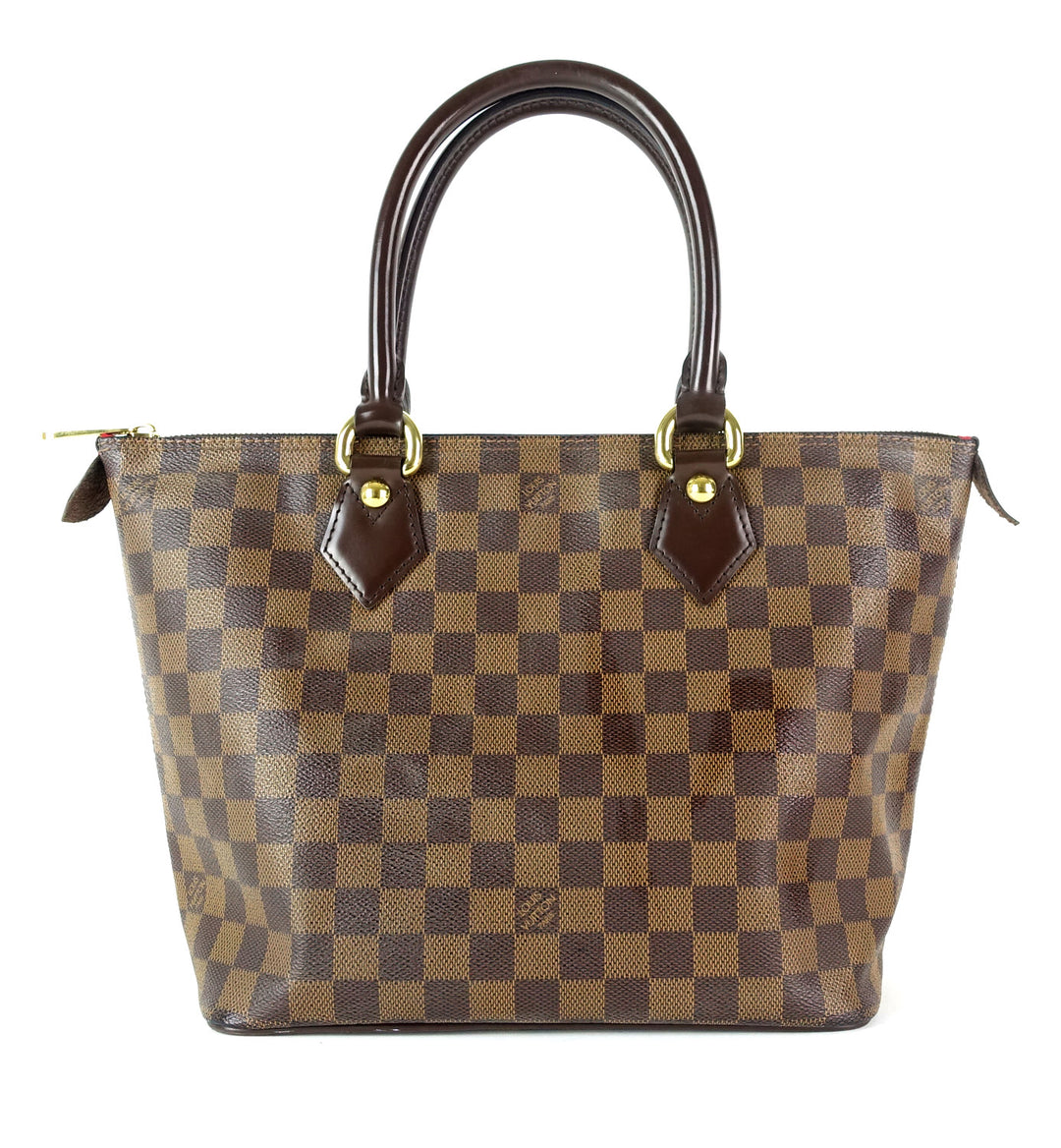 saleya pm damier ebene canvas tote bag