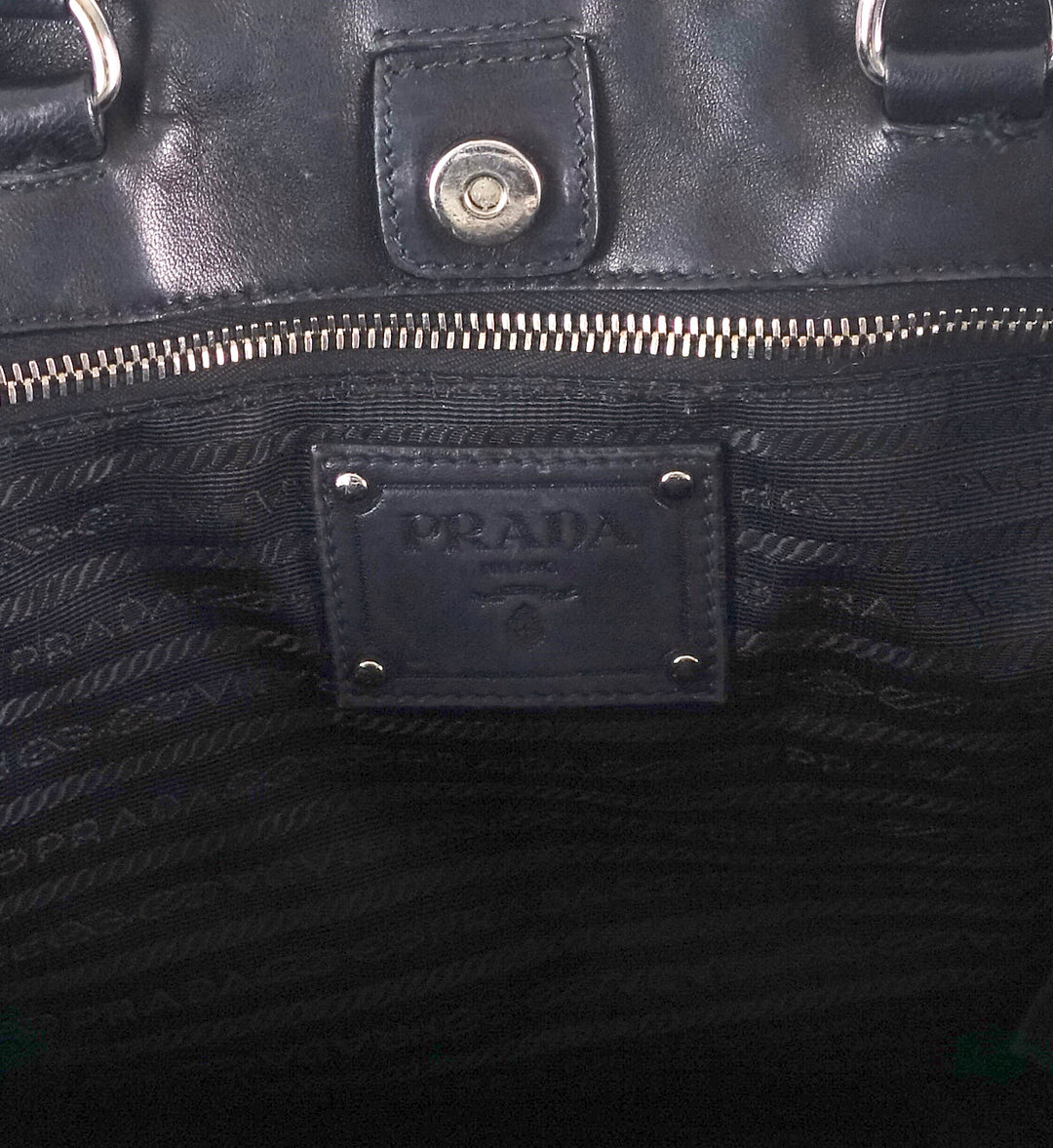 pleated vitello daino leather bag