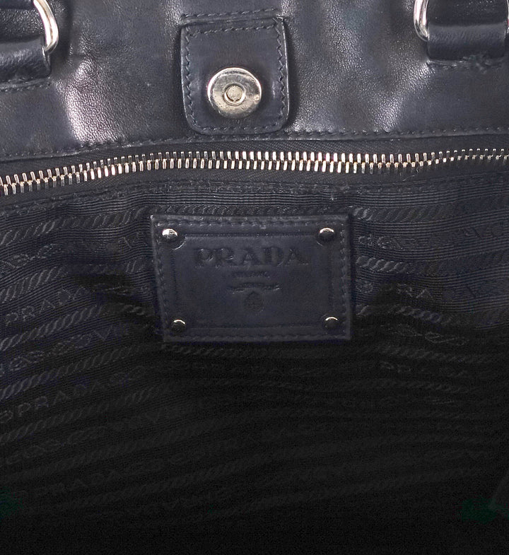 pleated vitello daino leather bag