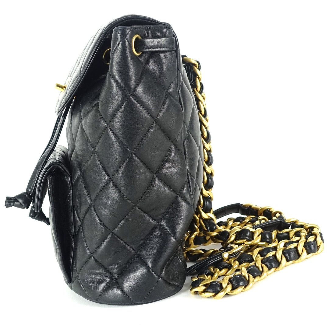 medium quilted lambskin leather backpack