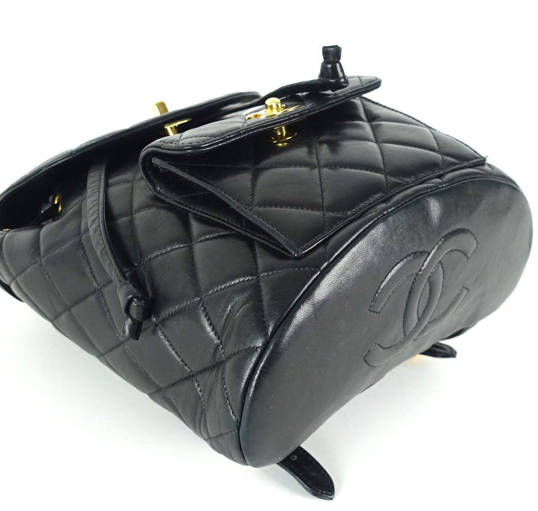 medium quilted lambskin leather backpack