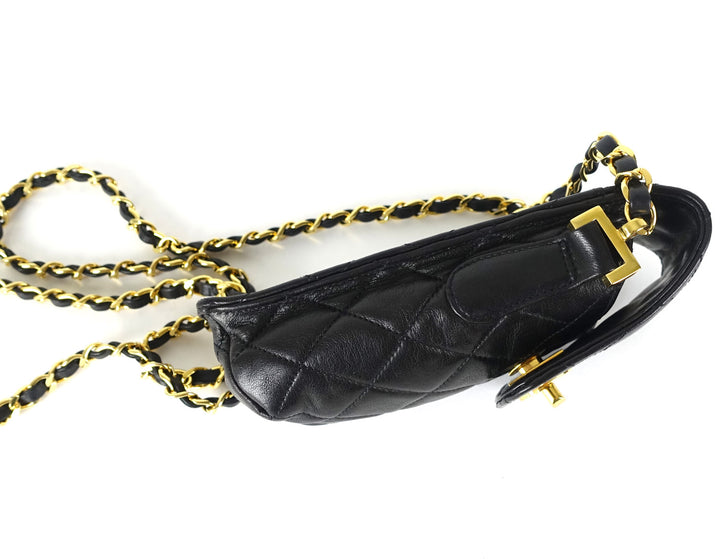 lambskin leather phone holder bag