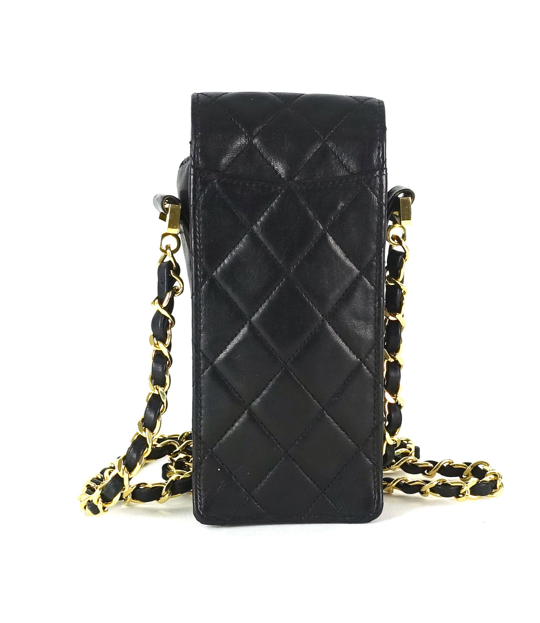 lambskin leather phone holder bag