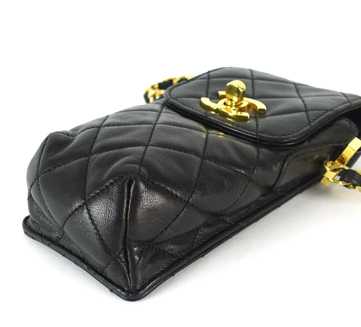 lambskin leather phone holder bag
