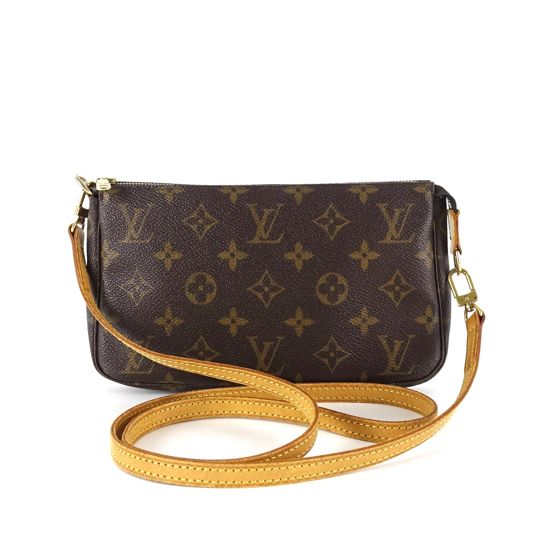pochette accessoires monogram canvas bag with long strap