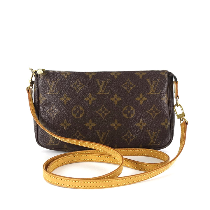 pochette accessoires monogram canvas bag with long strap
