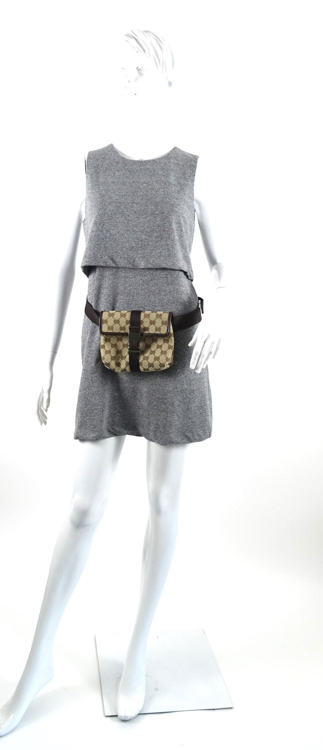 monogram canvas belt bag