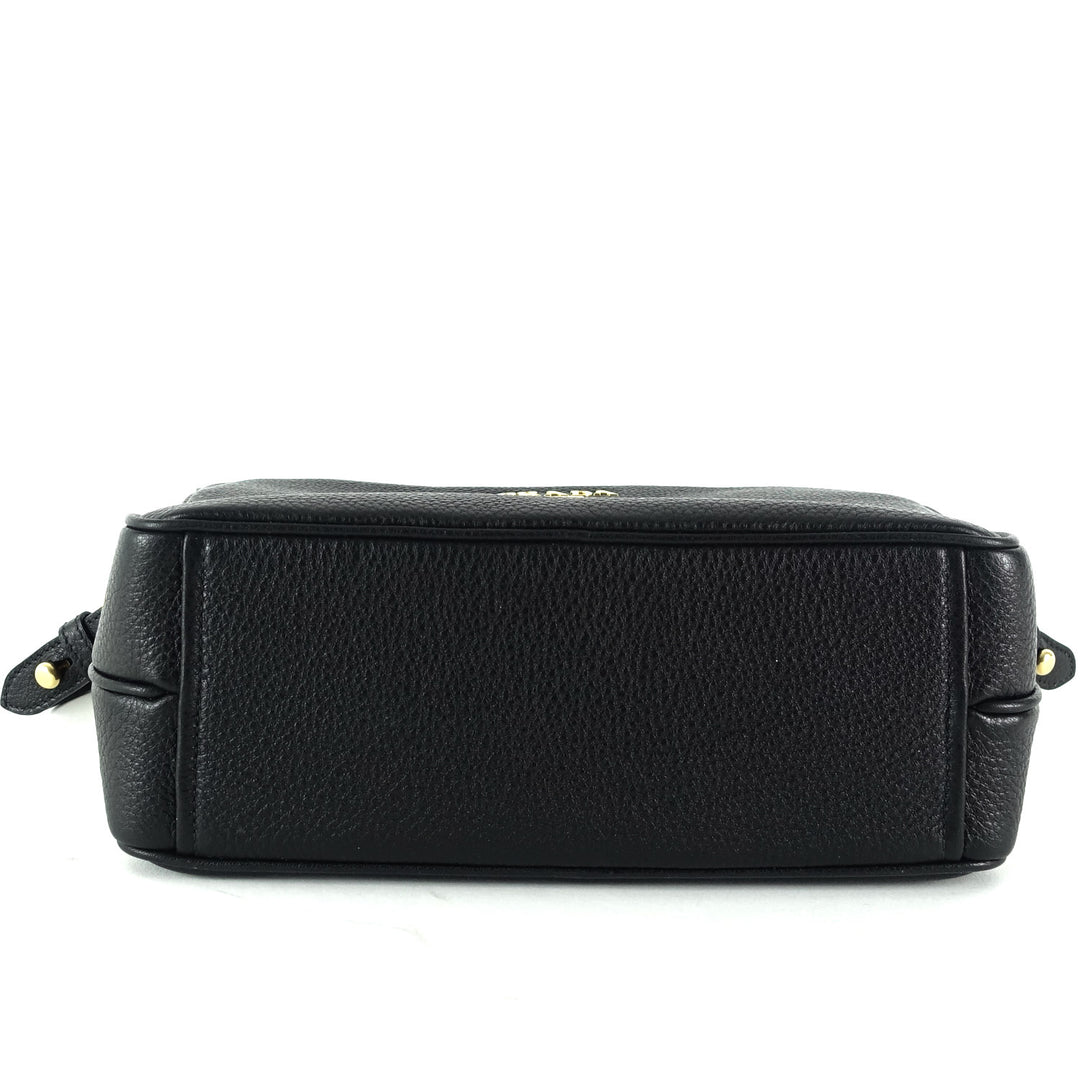 double zip saffiano leather bag
