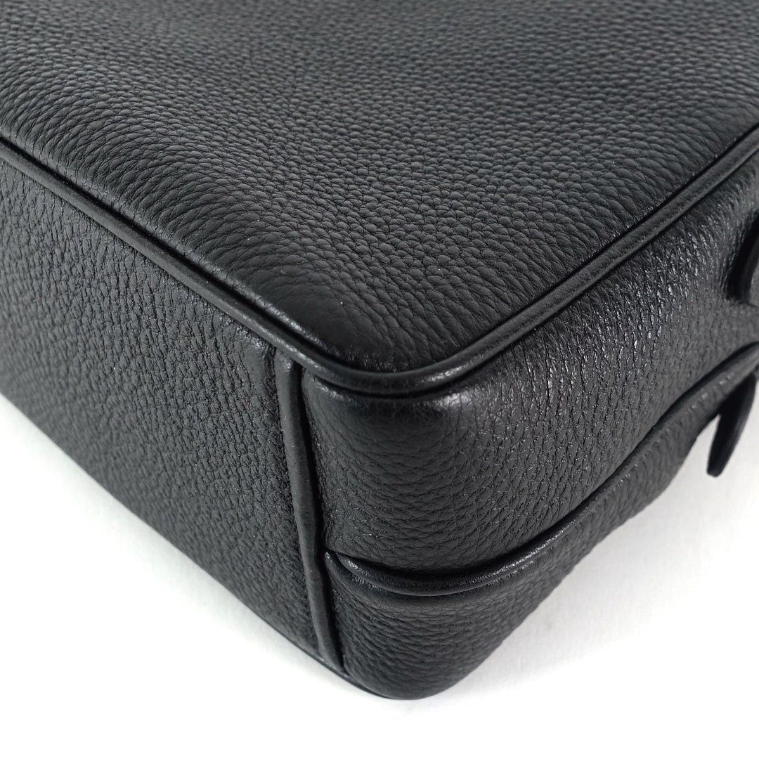 double zip saffiano leather bag