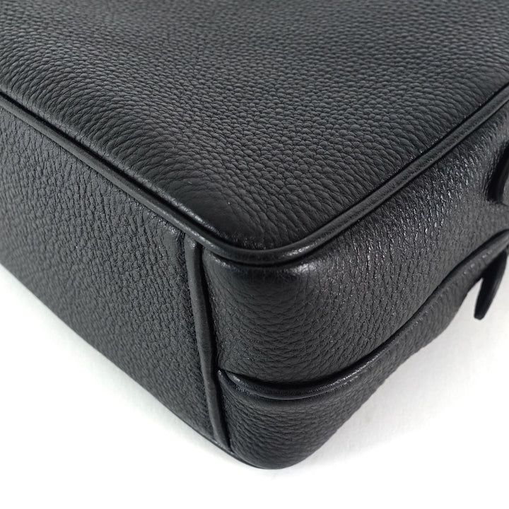 double zip saffiano leather bag