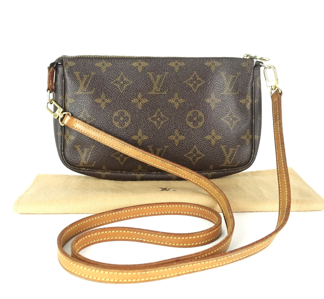 pochette accessoires monogram canvas bag with long strap