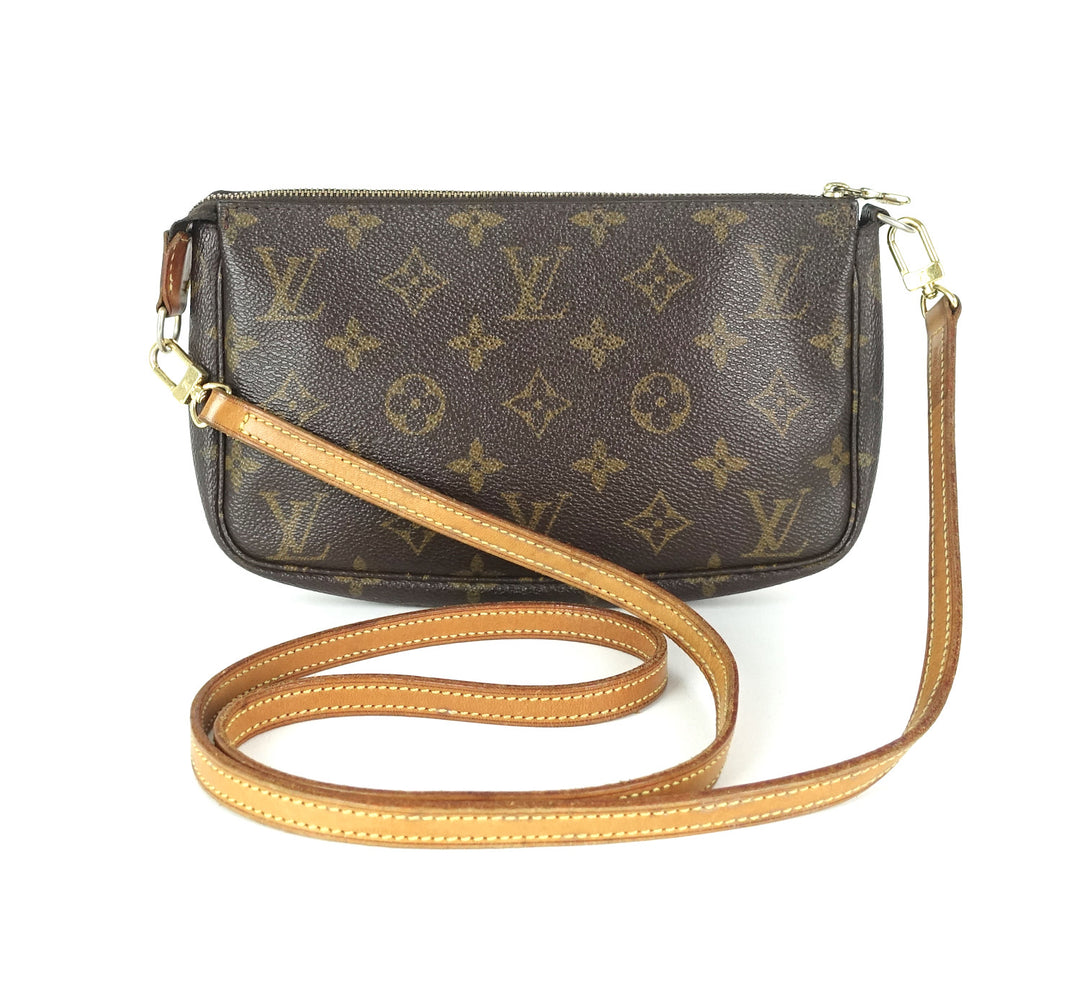 pochette accessoires monogram canvas bag with long strap