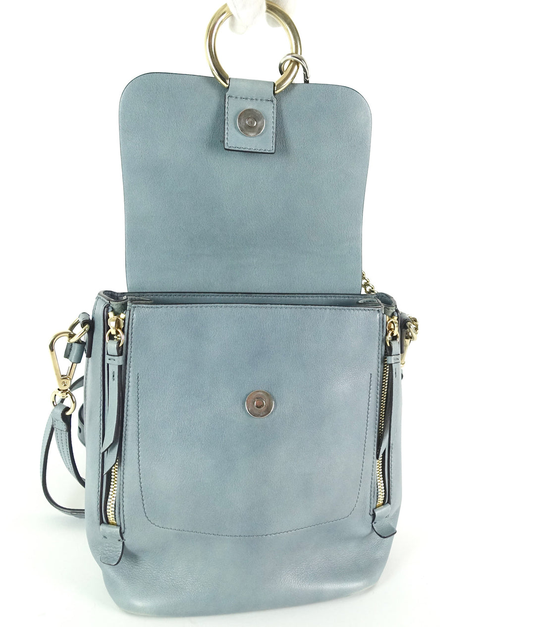 faye medium suede and calf leather backpack