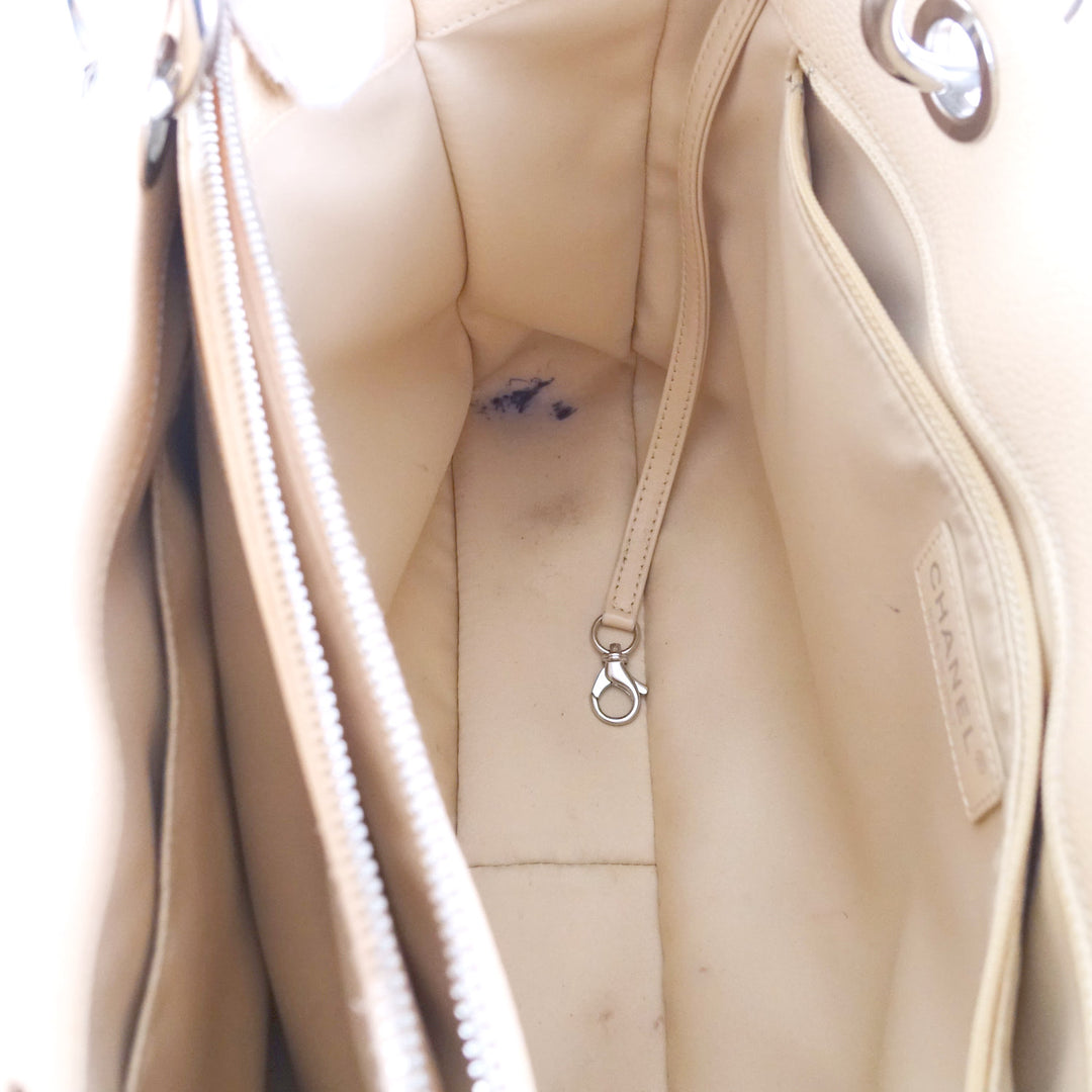 grand shopping tote gst caviar leather bag