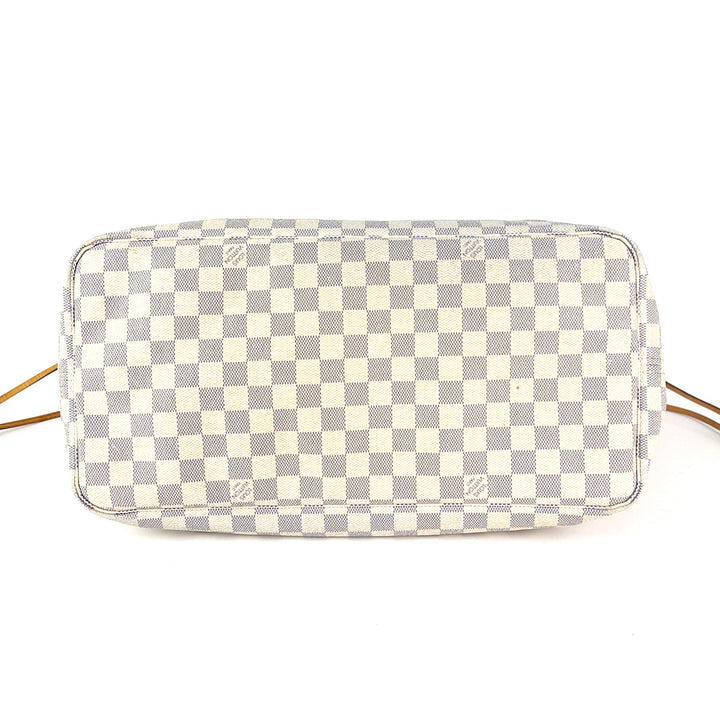 neverfull gm damier azur canvas tote bag with pouch
