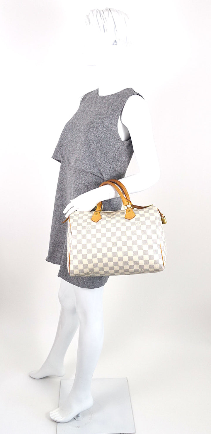 speedy 30 damier azur canvas city handbag