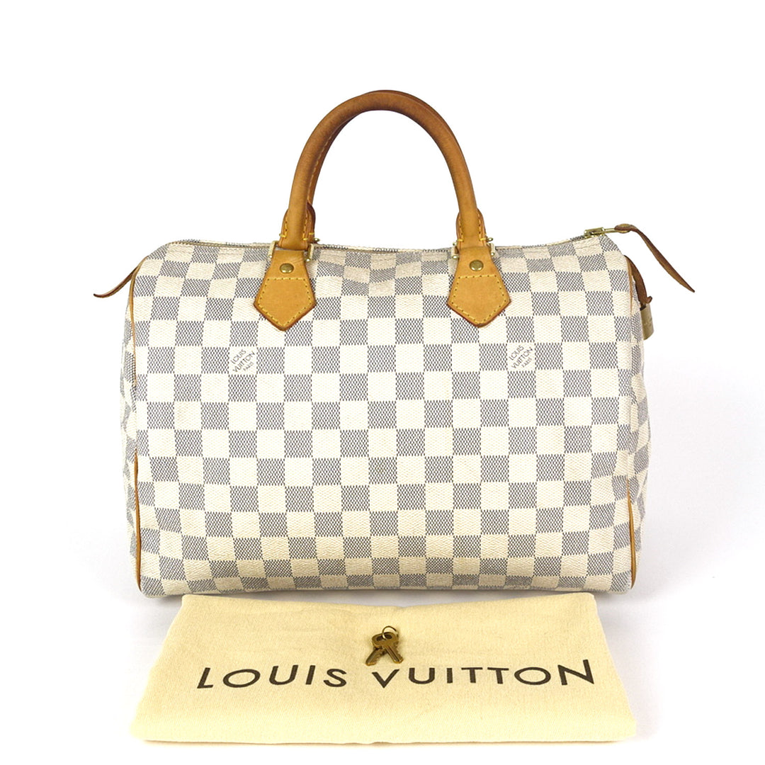 speedy 30 damier azur canvas city handbag