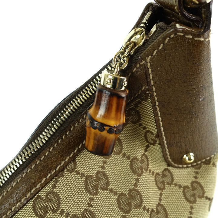 monogram canvas bamboo rings hobo bag