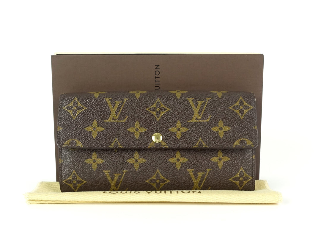 sarah monogram canvas wallet