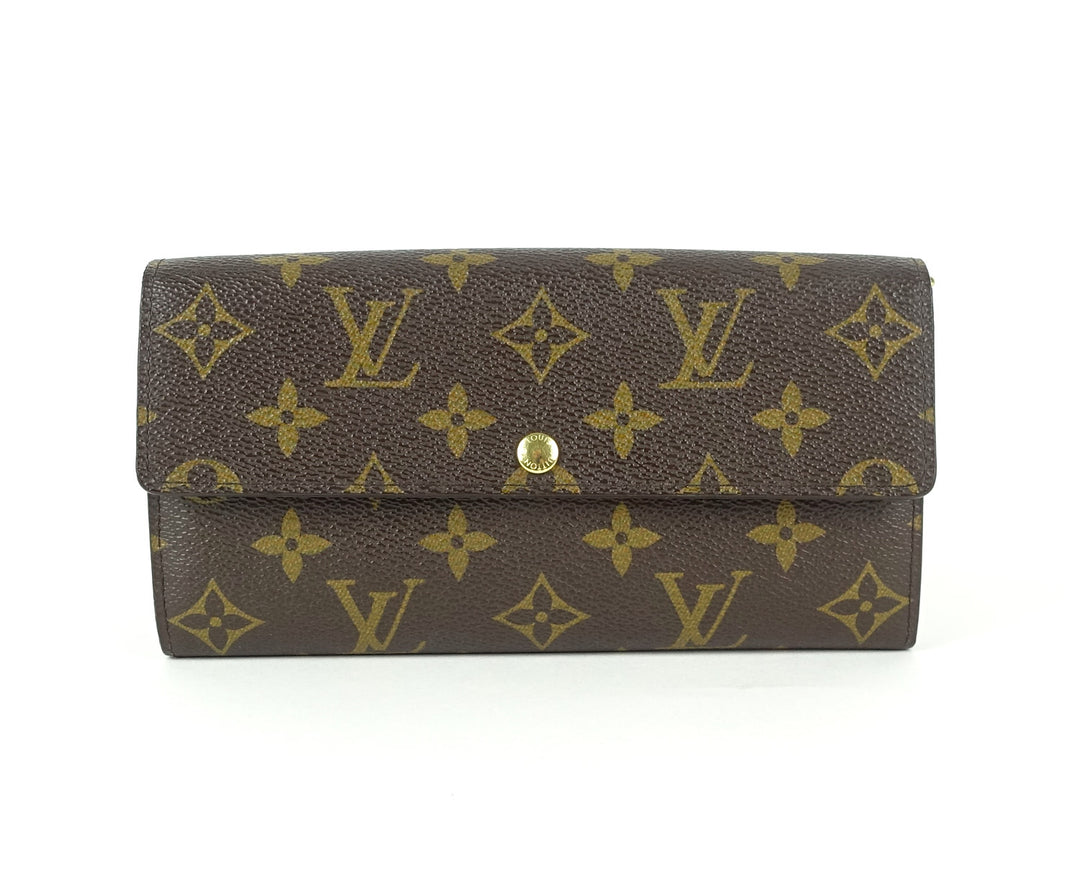 sarah monogram canvas wallet