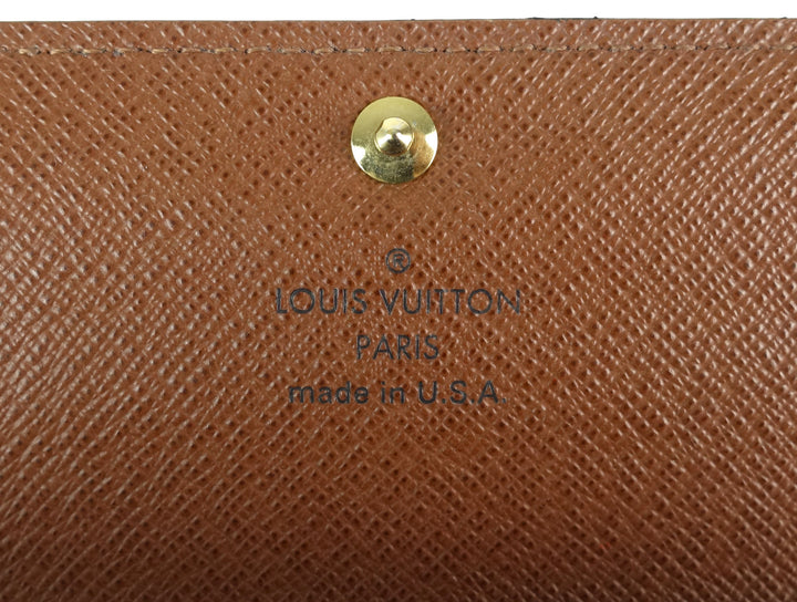 sarah monogram canvas wallet