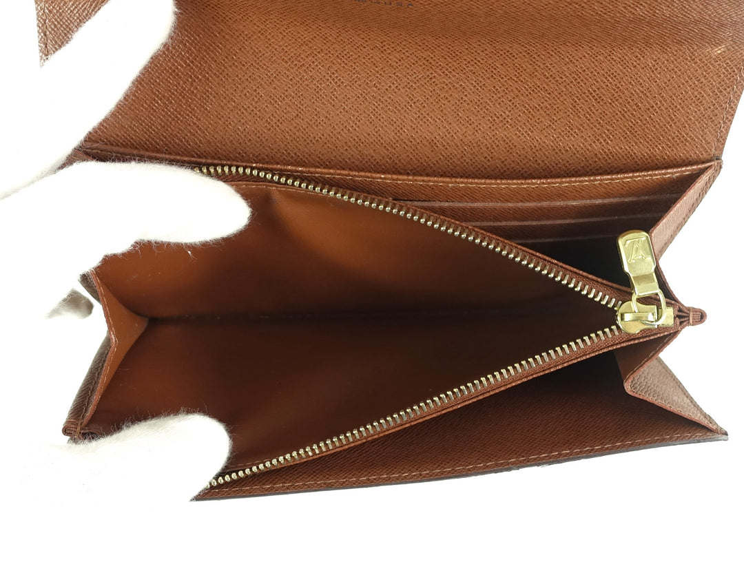 sarah monogram canvas wallet
