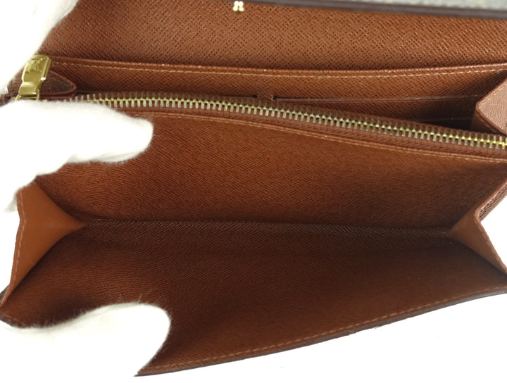 sarah monogram canvas wallet