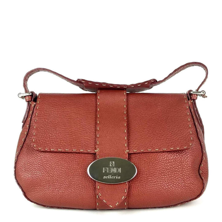 selleria pebbled leather flap bag