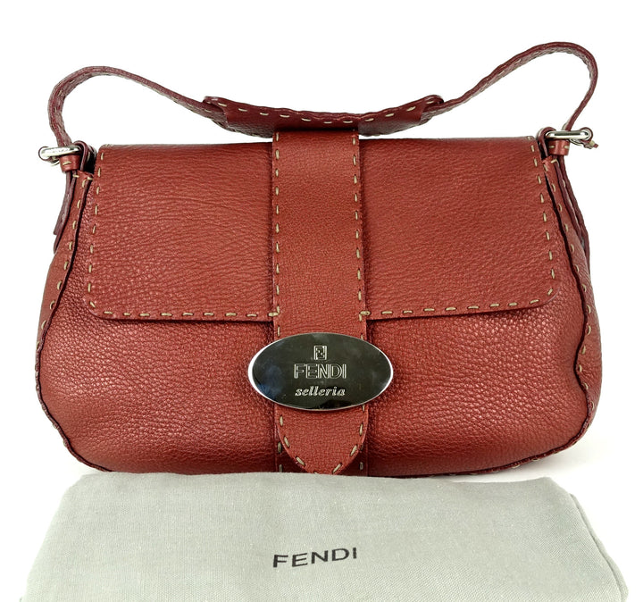 selleria pebbled leather flap bag