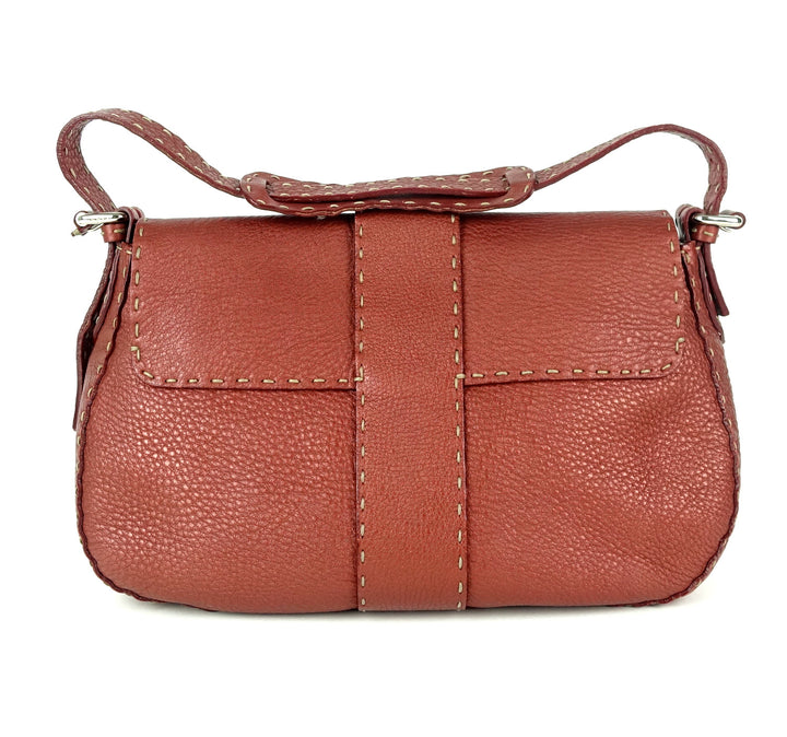 selleria pebbled leather flap bag