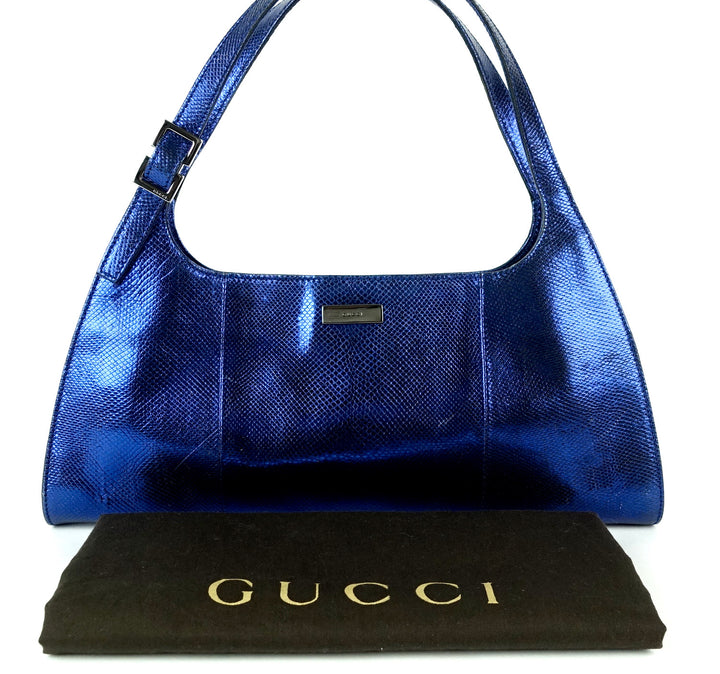 snakeskin leather shoulder bag
