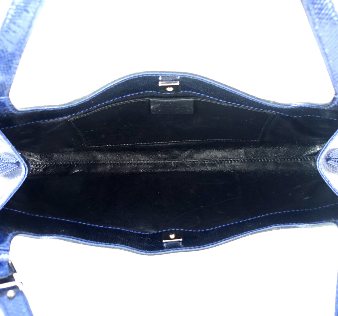 snakeskin leather shoulder bag