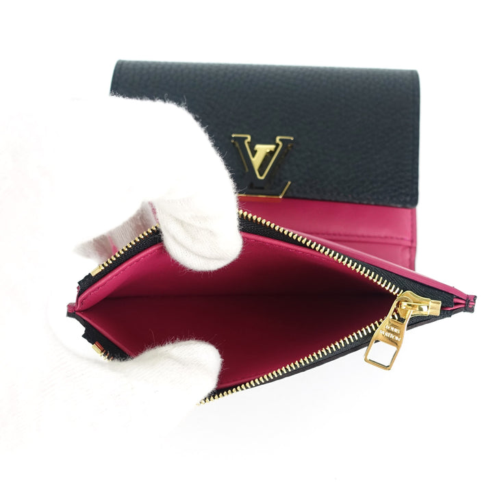 taurillon capucines calfskin leather wallet