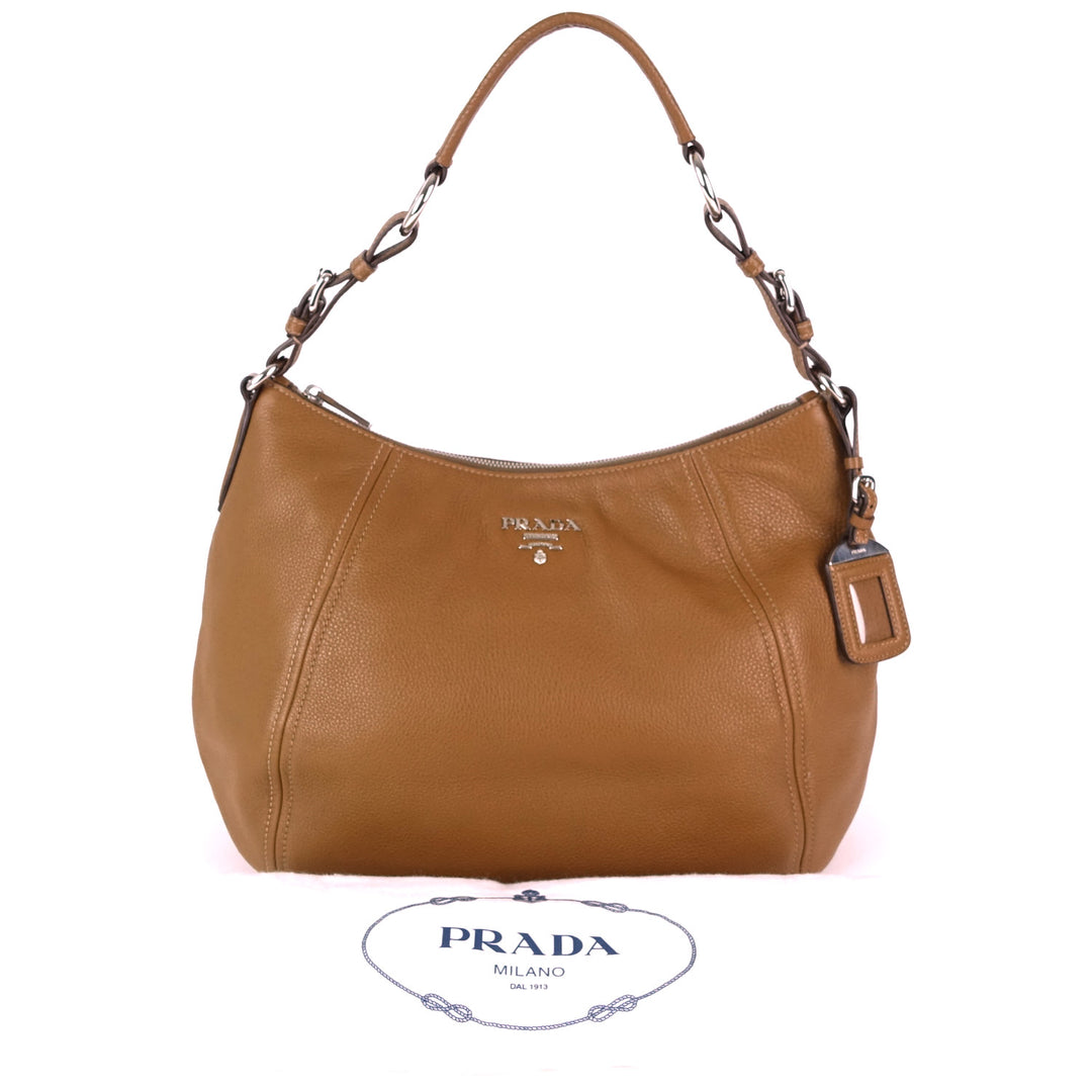 phenix vitello daino leather hobo bag