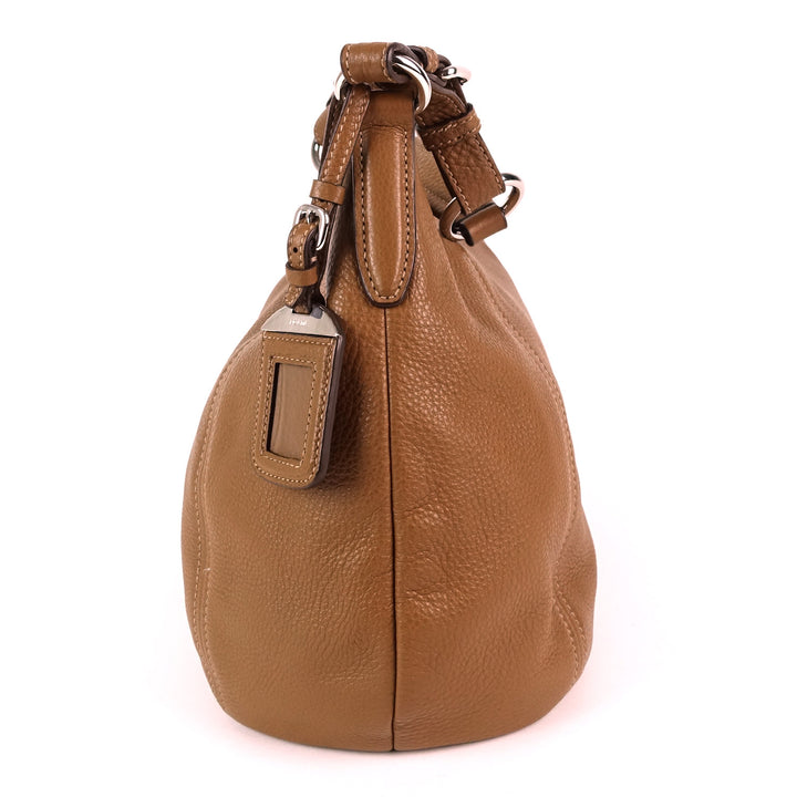 phenix vitello daino leather hobo bag