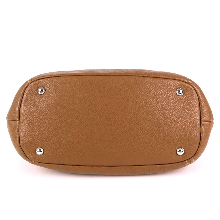 phenix vitello daino leather hobo bag