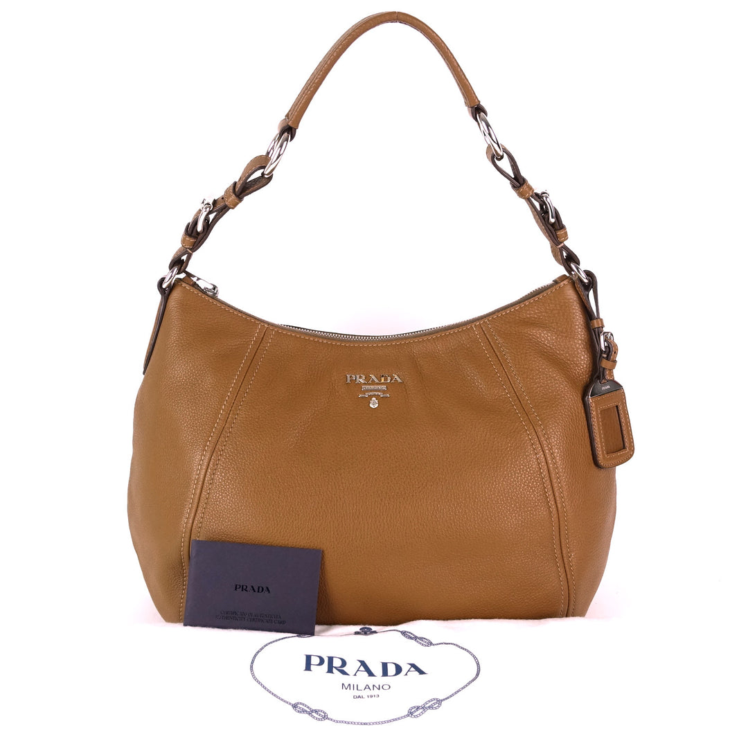phenix vitello daino leather hobo bag