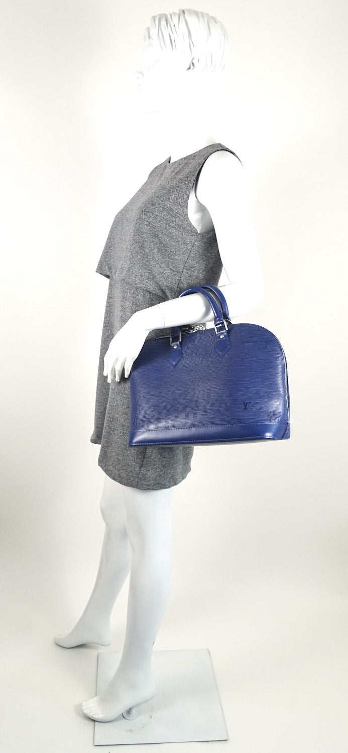 alma mm epi leather handbag